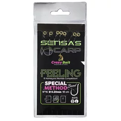 Sensas Előkötött horog Method Band 4015 10cm 8db 16/0,20mm