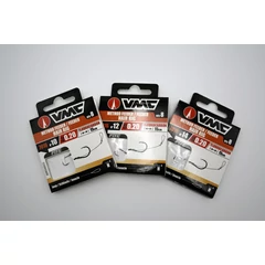 VMC feeder előke, Fluorocarbon zsinórral és végfüllel, 7016-os horoggal, 15cm-es hosszban