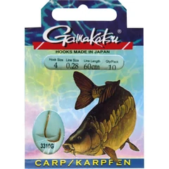 Gamakatsu Carp előkötött 10/cs. 6 ( BKG-3310G/006)