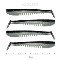Impulse Shad 10cm 4db/cs Fekete-Ezüst