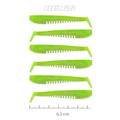 Nevis Impulse Shad 6.3cm 6db/cs (Flash Chartreuse)