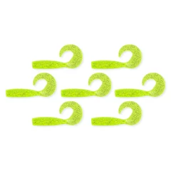 Nevis Twister 6cm 7db/cs fluo zöld flitter