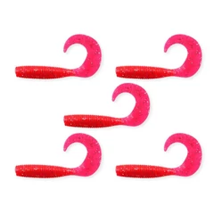 Twister 7,5cm 5db/cs piros-csillám