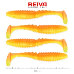 Reiva Zander Power Shad 10cm 4db/cs -Shiny Orange-