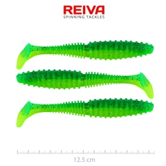Reiva Zander Power Shad 12,5cm 3db/cs -Poison Green-