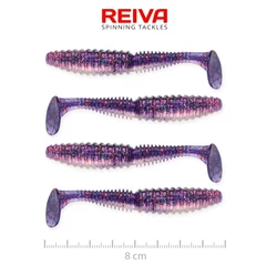 Reiva Zander Power Shad 8cm 4db/cs -Purple Pearl-