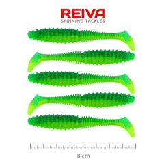 Reiva Zander Power Shad 8cm 5db/cs (Poison green)