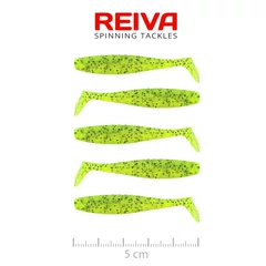 Reiva Flat Minnow Shad 5cm 5db/cs -Poppy Green-
