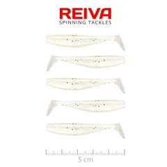 Reiva Flat Minnow Shad 5cm 5db/cs -Pearl White-