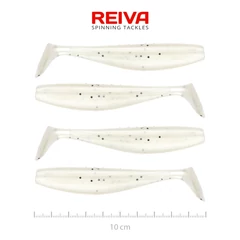 Reiva Flat Minnow Shad 10cm 4db/cs -Pearl Dot-