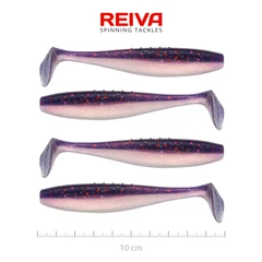 Reiva Flat Minnow Shad 10cm 4db/cs -Purple Pearl-
