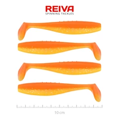 Reiva Flat Minnow Shad 10cm 4db/cs -Shiny Orange-