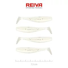 Reiva Flat Minnow shad 7,5cm 4db/cs -Pearl Dot-