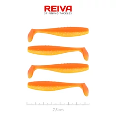 Reiva Flat Minnow shad 7,5cm 4db/cs -Shiny Orange-