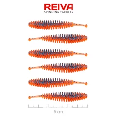 Reiva Tiny Worm 6cm 6db/cs -Orange Disco-