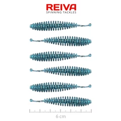 Reiva Tiny Worm 6cm 6db/cs -Blue Shiner-