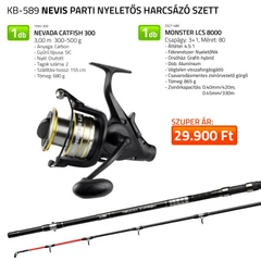 Nevis Parti nyeletős harcsázó szett  1550-300+ 2527-480