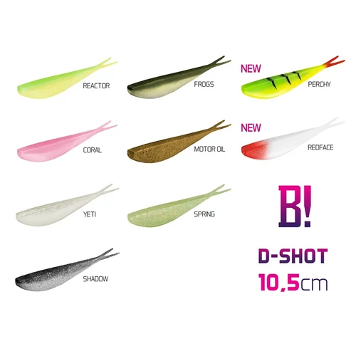 Delphin BOMB! Gumihal D-SHOT / 5db 10,5 cm/PERCHY