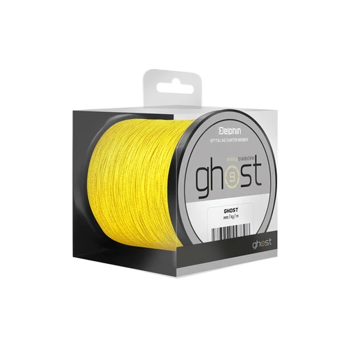 Delphin Ghost süllyedő fonott zsinór 8+1 / sárga 0,33mm 18,1kg 300m