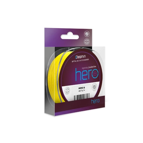 Delphin HERO 8 / fluo sárga 0,30mm 21,4kg 1000m
