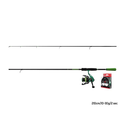 234mm;Delphin GreenSPIN Pergető szett 240cm/30g + 3T + 0