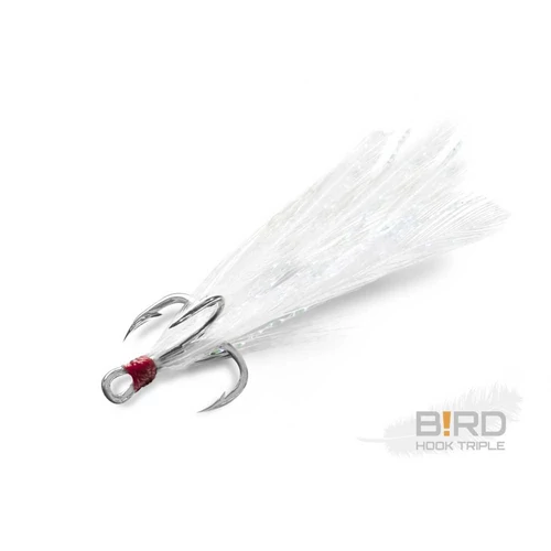 Delphin B!RD Hook TRIPLE / 3db fehér tollak #6