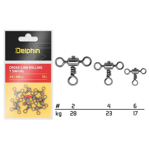 Delphin Átmenő gördülő T forgó / 10db Nr6 /17kg