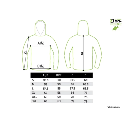 Delphin UV ARMOR 50+ Kapucnis hosszúujjú póló Reaxe XXXL