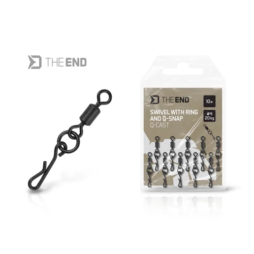 Delphin THE END Q-Cast forgó karikával és gyorskapoccsal / 10 db #4/20kg