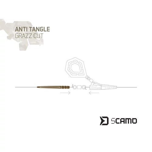 Delphin sCAMO GRAZZ Cut anti tangle hüvely 10 db 55mm