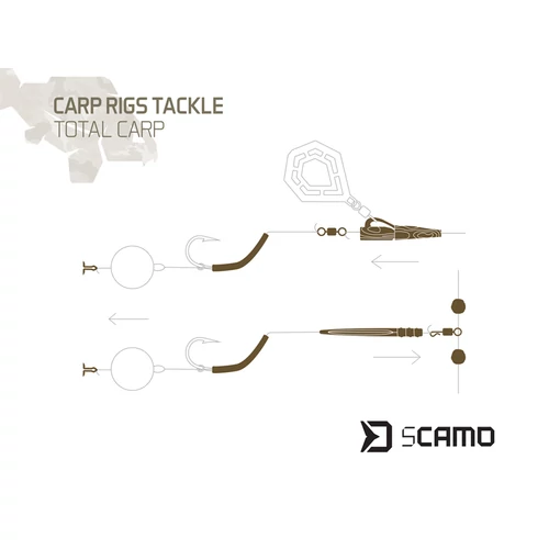Delphin sCAMO Total CARP pontyozó előke készlet 10 szett