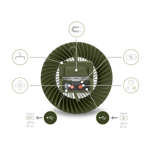 Delphin Ventix Ventilátor világítással 7W/4400mAh 4400 mAh