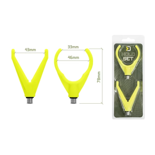 Delphin HoldSET bottartó készlet Uni V+U / fluo sárga