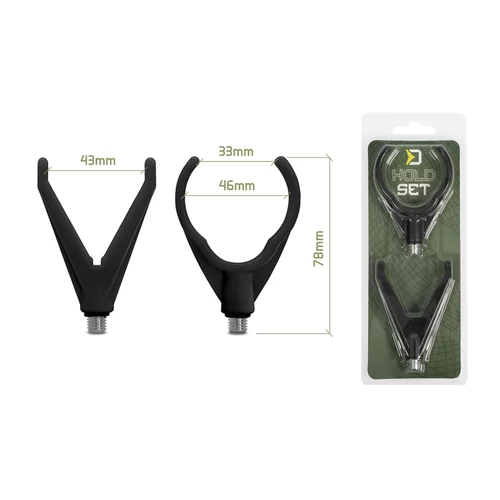 Delphin HoldSET bottartó készlet Uni V+U / fekete