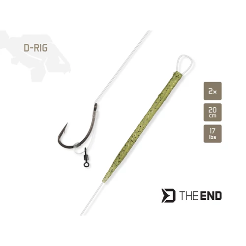Delphin THE END D-Rig kötött horog / 2db 20 cm / 17lbs / #6