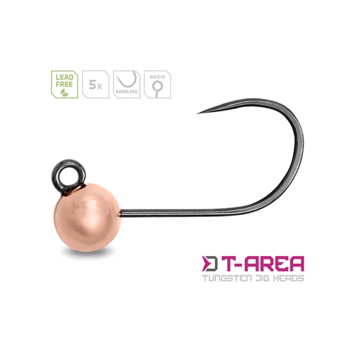 Delphin T-AREA BL Tungsten jig / 5 db réz/4mm/0,6g/#6