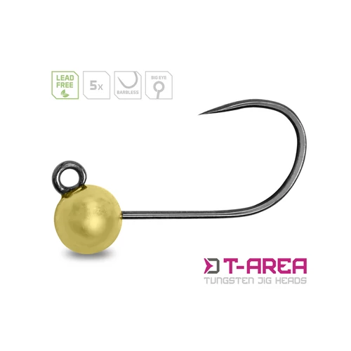 Delphin T-AREA BL Tungsten jig / 5 db arany/4mm/0,6g/#6