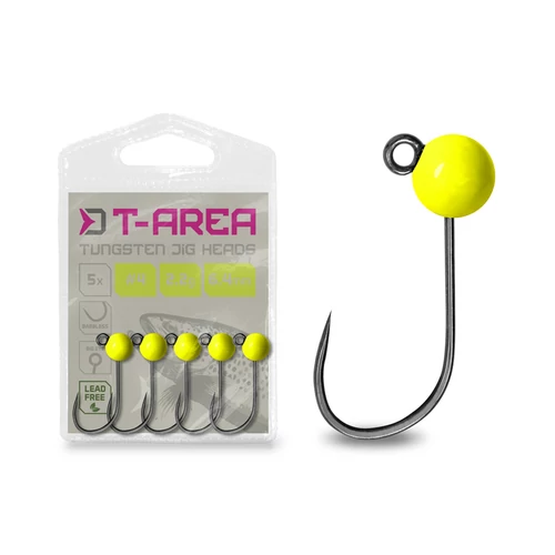 Delphin T-AREA BL Tungsten jig / 5 db fluo sárga/4mm/0