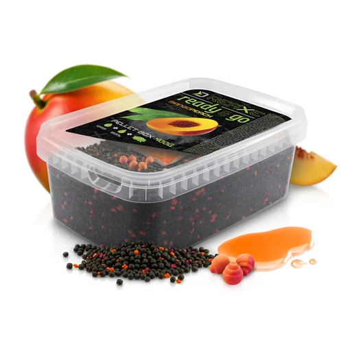 Pellet box Delphin Reaxe READY&GO Mangó–Őszibarack / 400g