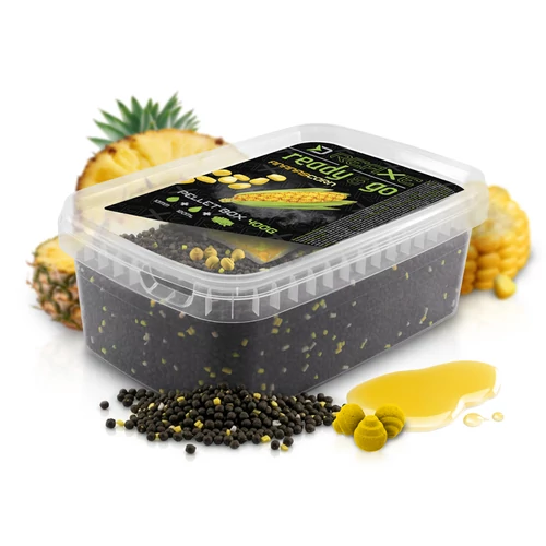 Pellet box Delphin Reaxe READY&GO Kukorica–Anannász / 400g