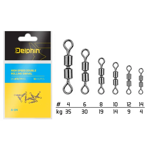 Delphin Hi speed double rolling swivel A-04 BN/10
