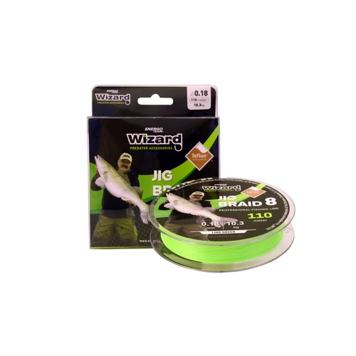 Zsinór Wizard Jig Braid 0,10mm 6.2kg 110m Limegreen
