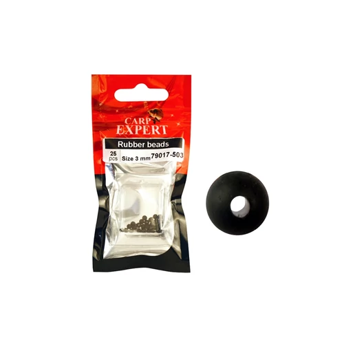Cxpgumigyöngy 5mm 25Db/Doboz Fekete