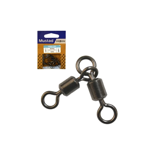Mustad Power 3-Way Swivel 2/0 5db/csomag
