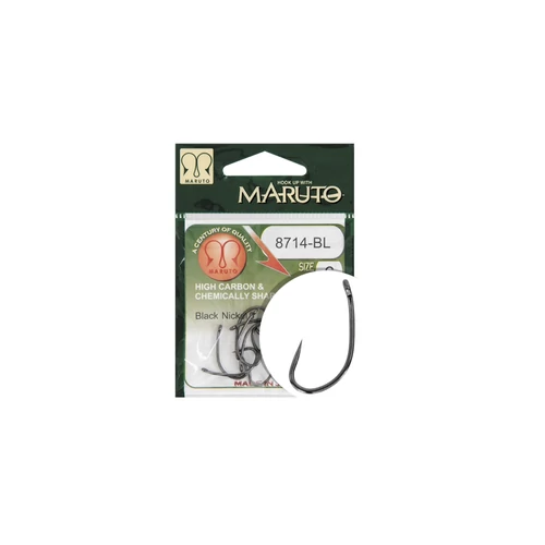 Maruto Horog 8714Bl Carp Hooks Hc T.D.E.5° Barbless Black Nickel 8