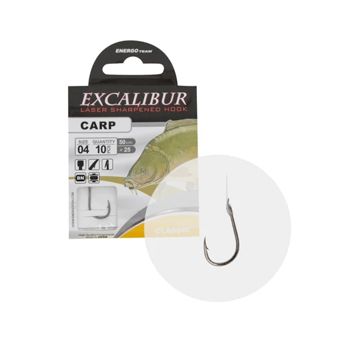Excalibur Kötött Horog Carp Classic, Bn No.4