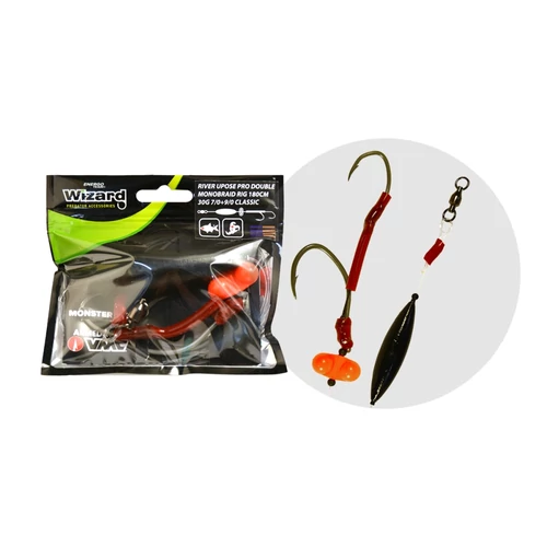 Wizard Monster River Upose Pro Double Monobraid Rig 30g 7/0+9/0 Classic