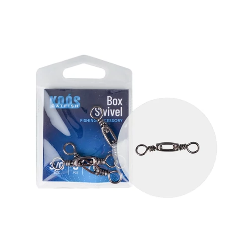 Koos Brass Box Swivel Extra Harcsás Forgó 3/0 3db/csomag
