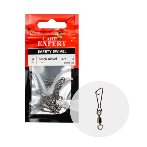 Carp Expert Hengeres Forgó Hook Kapocsal 1-Es 6db/cs