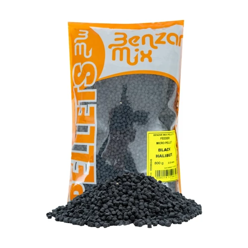 Benzar Mix Micropellet Feeder 800g Black Halibut 3.5mm